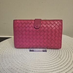 💗 Bottega Veneta Intrecciato Leather Long Wallet | Made in Italy